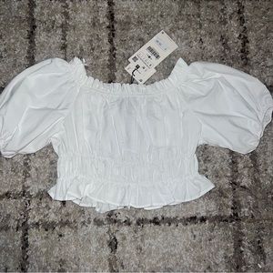 Zara Poplin Top NWT
